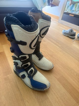 Botas Motocross Acerbis Azul y Blanco