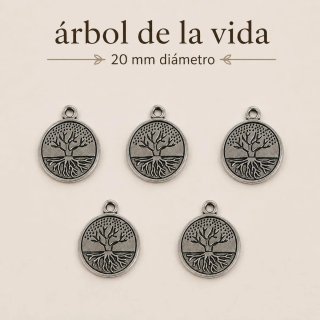 5 Colgantes Árbol de la Vida 20mm