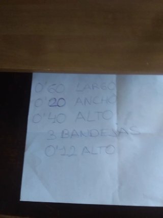 Estantería de madera 3 baldas