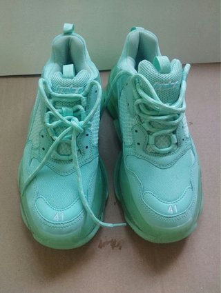 Balenciaga Triple S Clear Sole Verde Talla 41