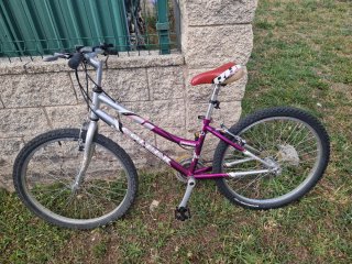 Bicicleta juvenil 24' morada