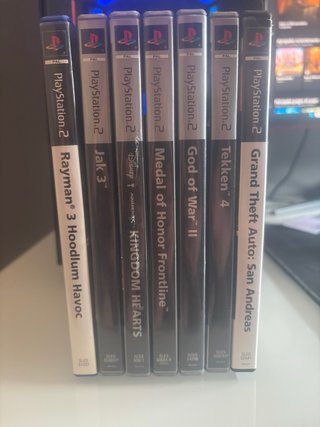 Lote 7 juegos PS2: Rayman, Jak 3, Kingdom Hearts,