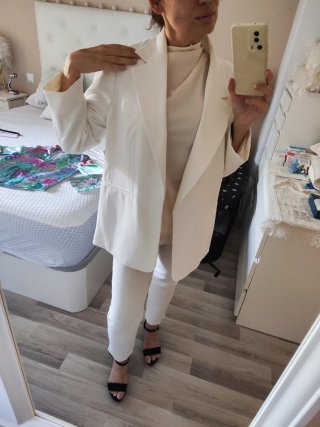 Preciosa Blazer Blanca 46