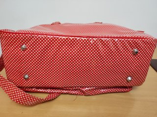Bolso Tuc Tuc de lunares rojos para bebé