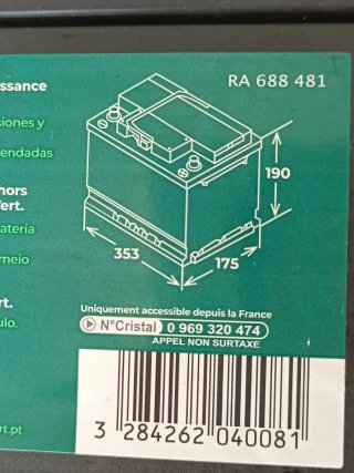 Batería Coche Feu Vert 12V 90Ah 720A