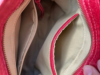City bag style motorcycle vera pelle rosso sangue