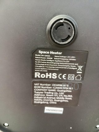 Calefactor Bajo Consumo - 2000W
