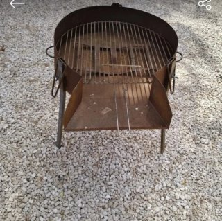 Barbacoa redonda desmontable