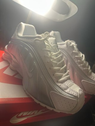 Nike Shox R4 Blanco Plata