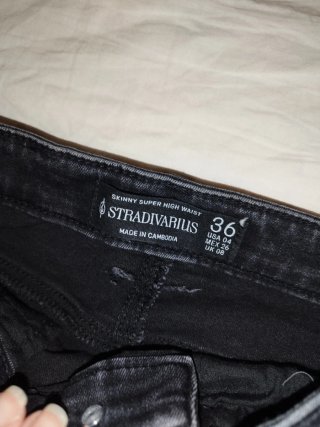 Pantalones Vaqueros Skinny Super High Waist Negros