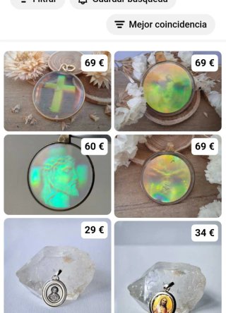 Colgante 3D con efecto iridiscente