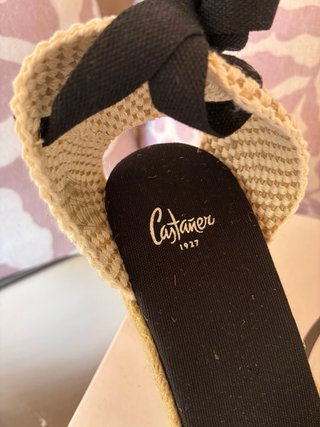 Alpargatas Castañer cuña negras 9cm