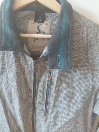 Chaqueta Zara Man Gris y Verde