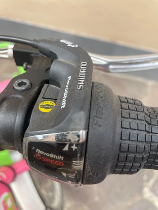 Bicicletta ragazza rosa/verde cambio Shimano 6V