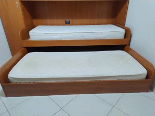 Coppia Letti Singoli in Legno Artigianali