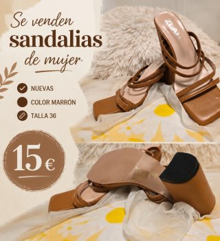 Sandalias ZLAH Talla 36 Marrón