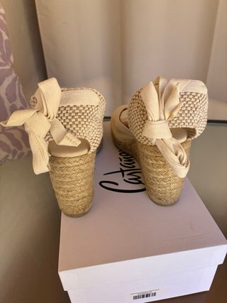 Alpargatas Castañer cuña beige 9cm