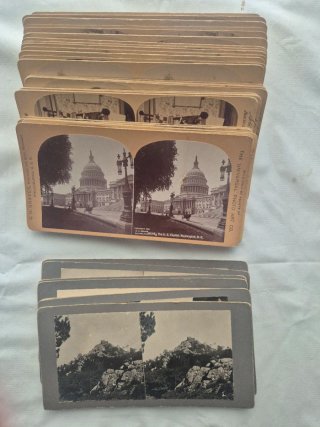 Estereoscopio de madera antiguo
