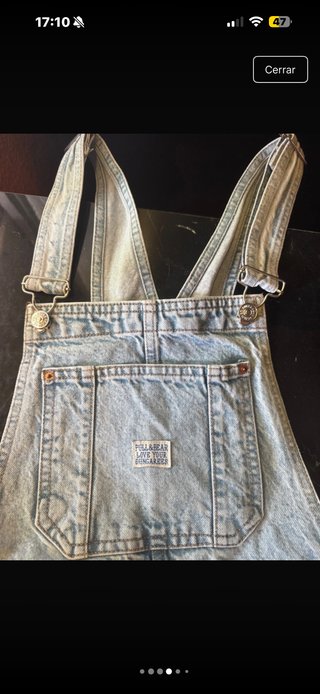 Peto vaquero jean azul piedra