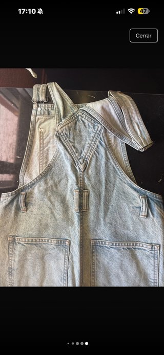 Peto vaquero jean azul piedra