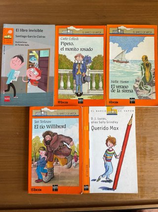 Pack de 5 libros (El Barco de Vapor y SM)