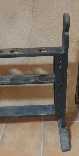 Porta cirios antiguos de madera