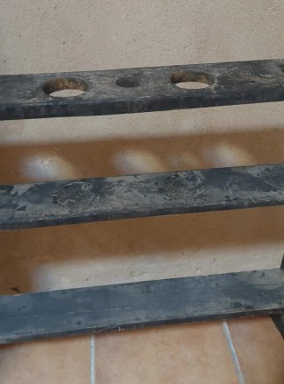Porta cirios antiguos de madera
