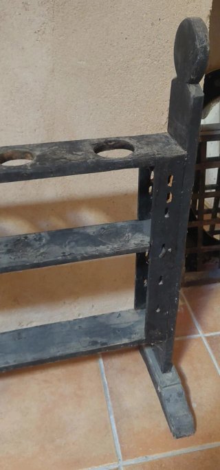Porta cirios antiguos de madera