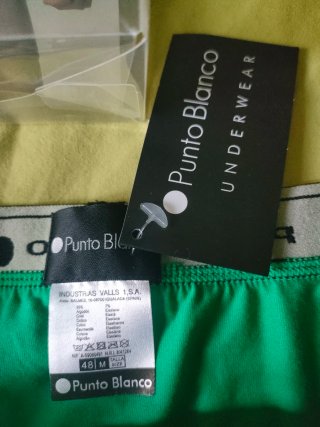 Calzoncillos Boxer Punto Blanco Verdes