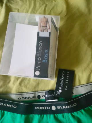 Calzoncillos Boxer Punto Blanco Verdes