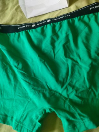 Calzoncillos Boxer Punto Blanco Verdes
