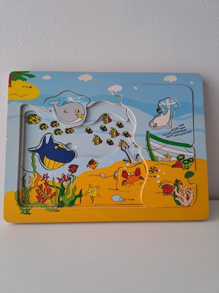 Puzzle madera infantil mar