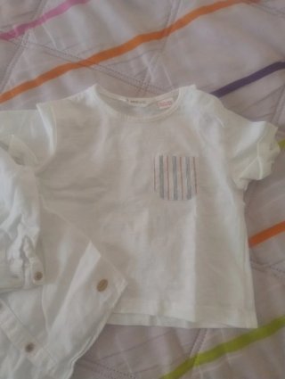 Conjunto blanco 9-12 meses