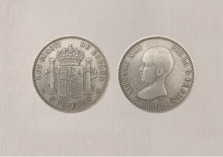 Lote 5 Monedas 5 Pesetas Plata ESP