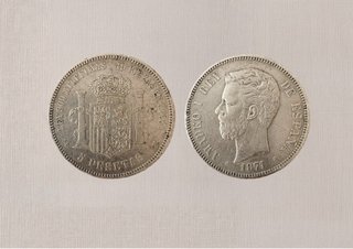 Lote 5 Monedas 5 Pesetas Plata ESP