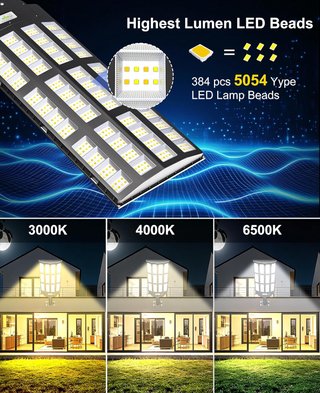 Farola Solar JAYNLT 12000W IP67 Sensor Movimiento