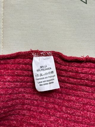 Chaqueta larga de punto roja MOUCH con cinto