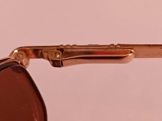 Montura de gafas aviador marrón y dorada graduadas