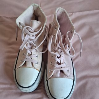 Zapatillas altas rosas con doble suela