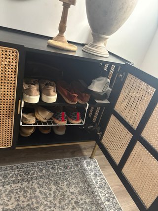 Cómoda Sklum Rattan Madera Negra