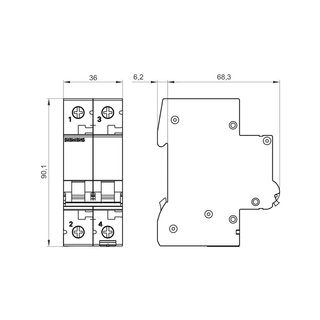 SENTRON 5SL62257 Interruptor automático SENTRON