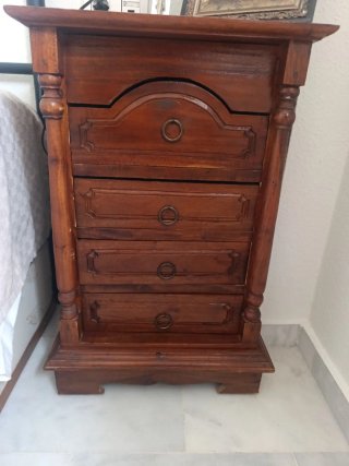 2 Mesitas de Noche de madera de teca