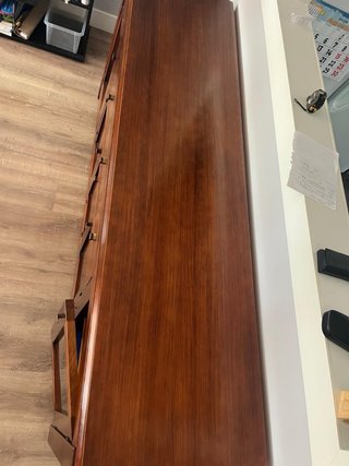 Aparador Banak Madera Teka y Cristal