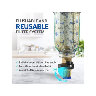 Prefiltro agua sedimentos reutilizable 40 micrones