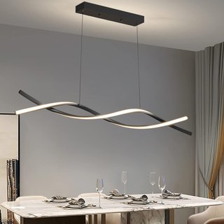 Lámpara LED Colgante Comedor Negra 120cm