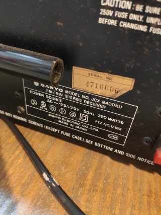 Receptor Sanyo JCX 2400KU Vintage