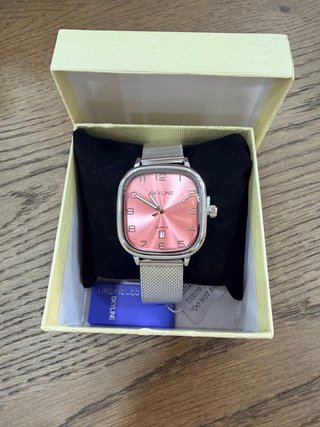 Reloj Skyline Rosa y Plateado
