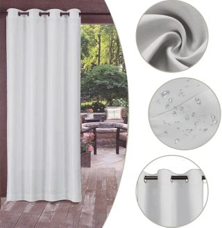 Cortina Opaca 132x275cm Blanca