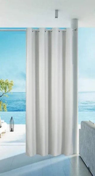 Cortina Opaca 132x275cm Blanca