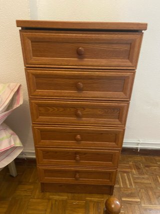 Cómoda de madera 6 cajones